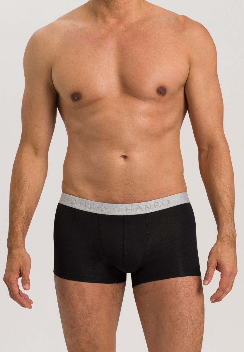 Hanro Cotton Essentials Boxer Briefs 2-Pack Black