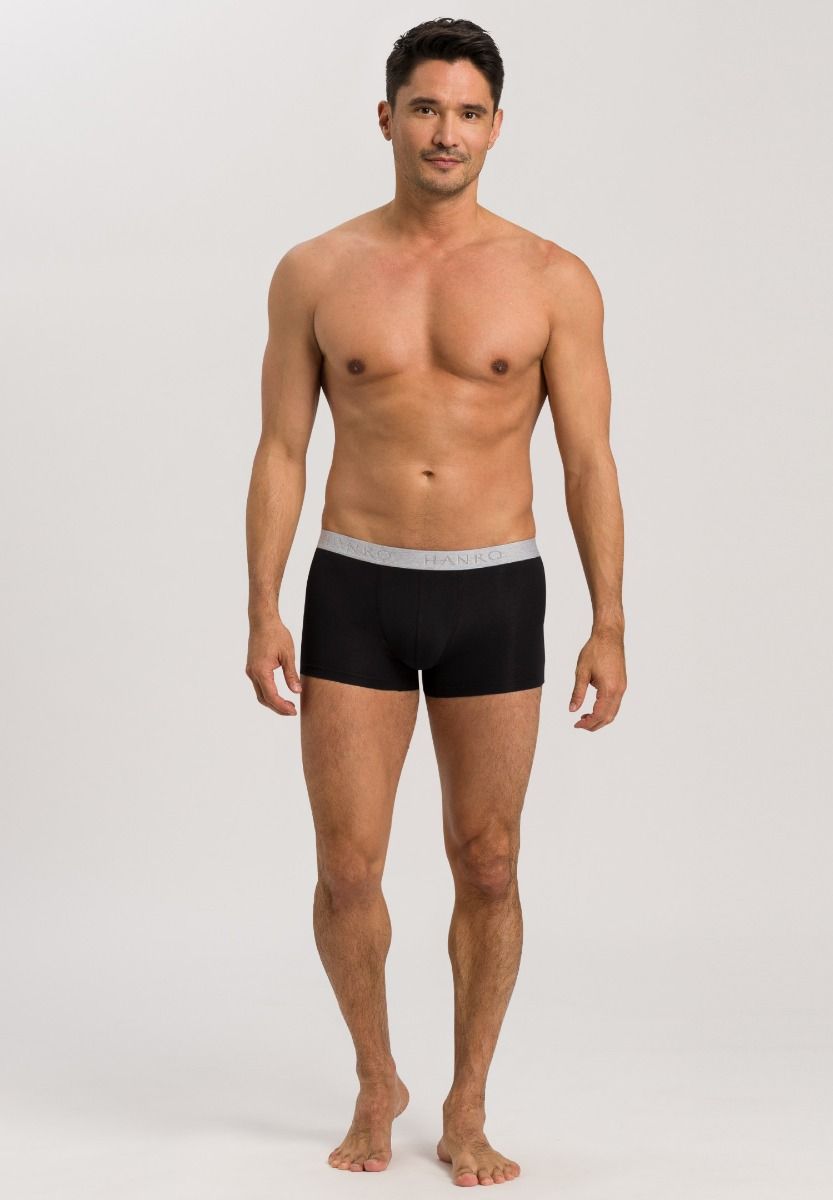Hanro Cotton Essentials Boxer Briefs 2-Pack Black