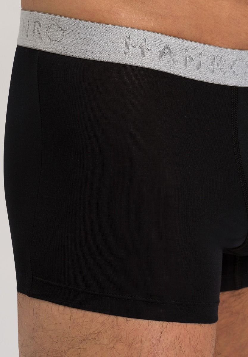Hanro Cotton Essentials Boxer Briefs 2-Pack Black