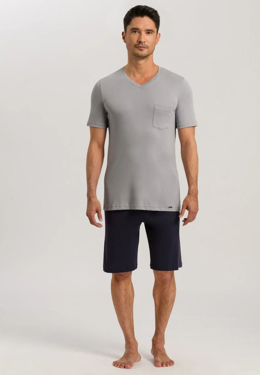 Hanro Night & Day Short Sleeve Short Pajama Mineral