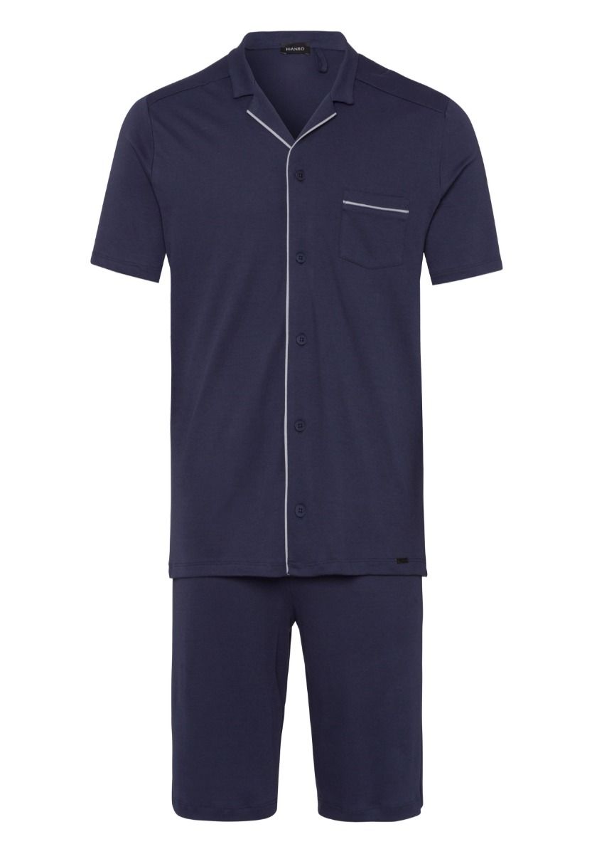 Hanro Night & Day short sleeve pajama Black Iris