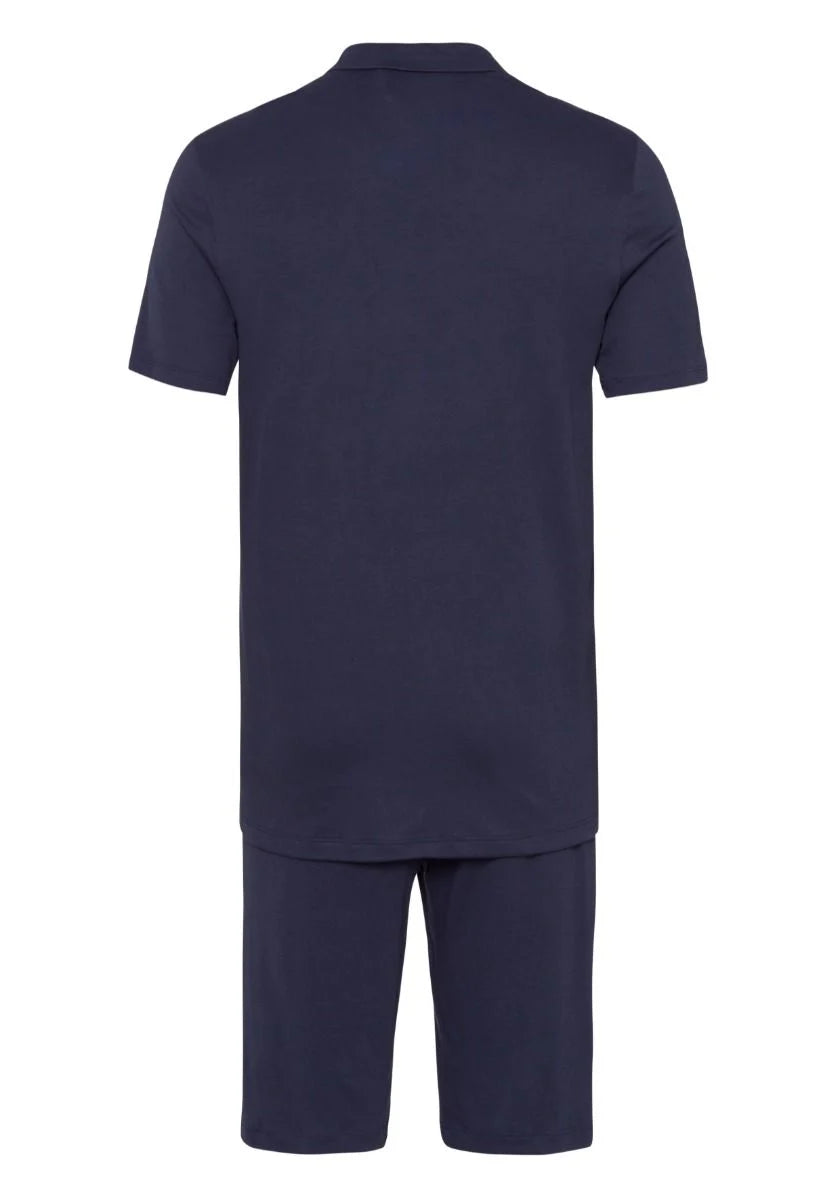 Hanro Night & Day short sleeve pajama Black Iris