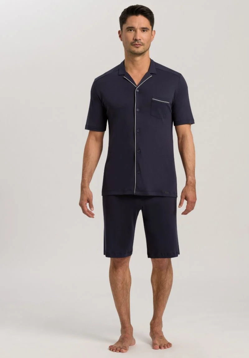 Hanro Night & Day short sleeve pajama Black Iris