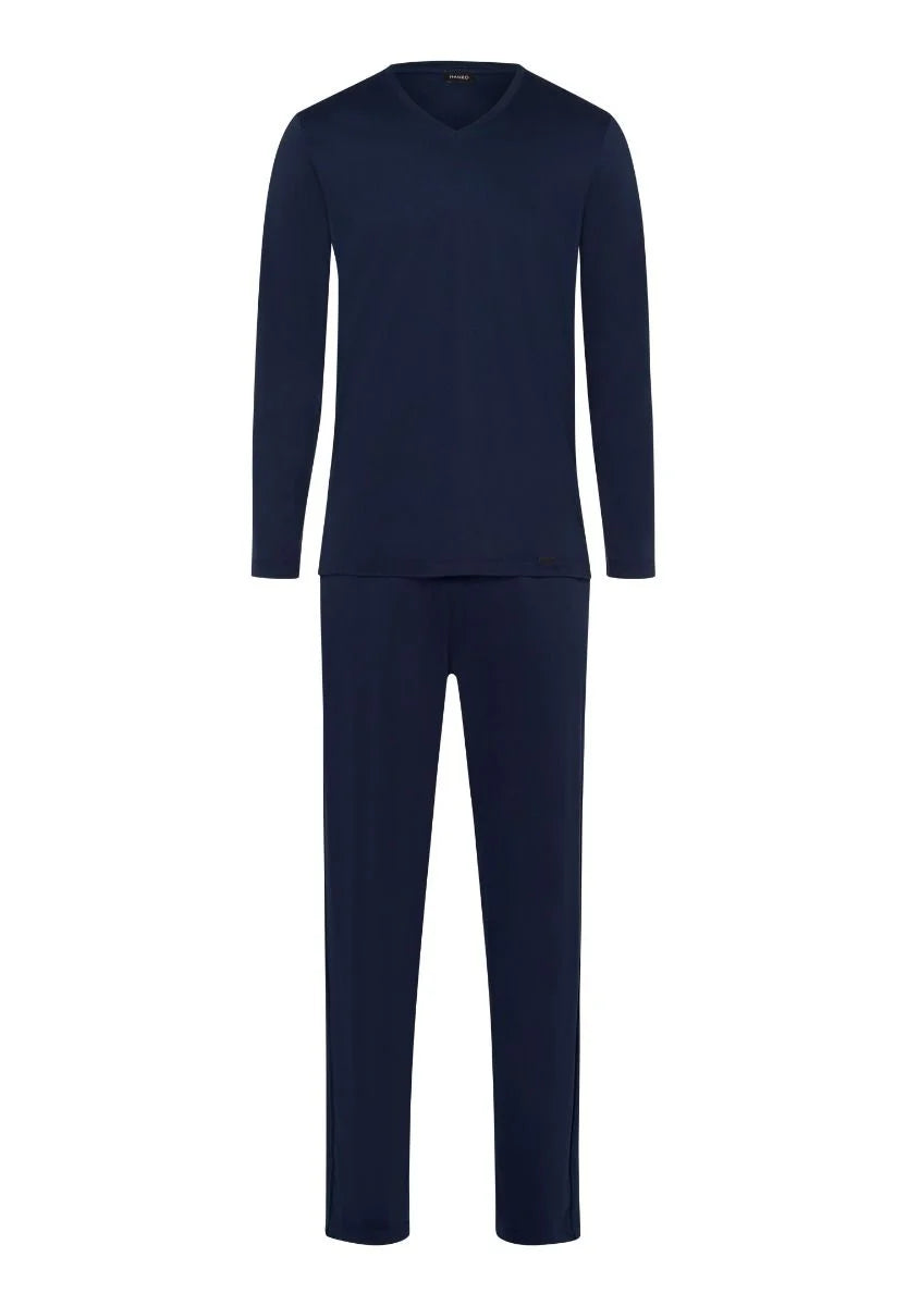 Hanro Night Selection Long sleeve pyjamas Deep Navy