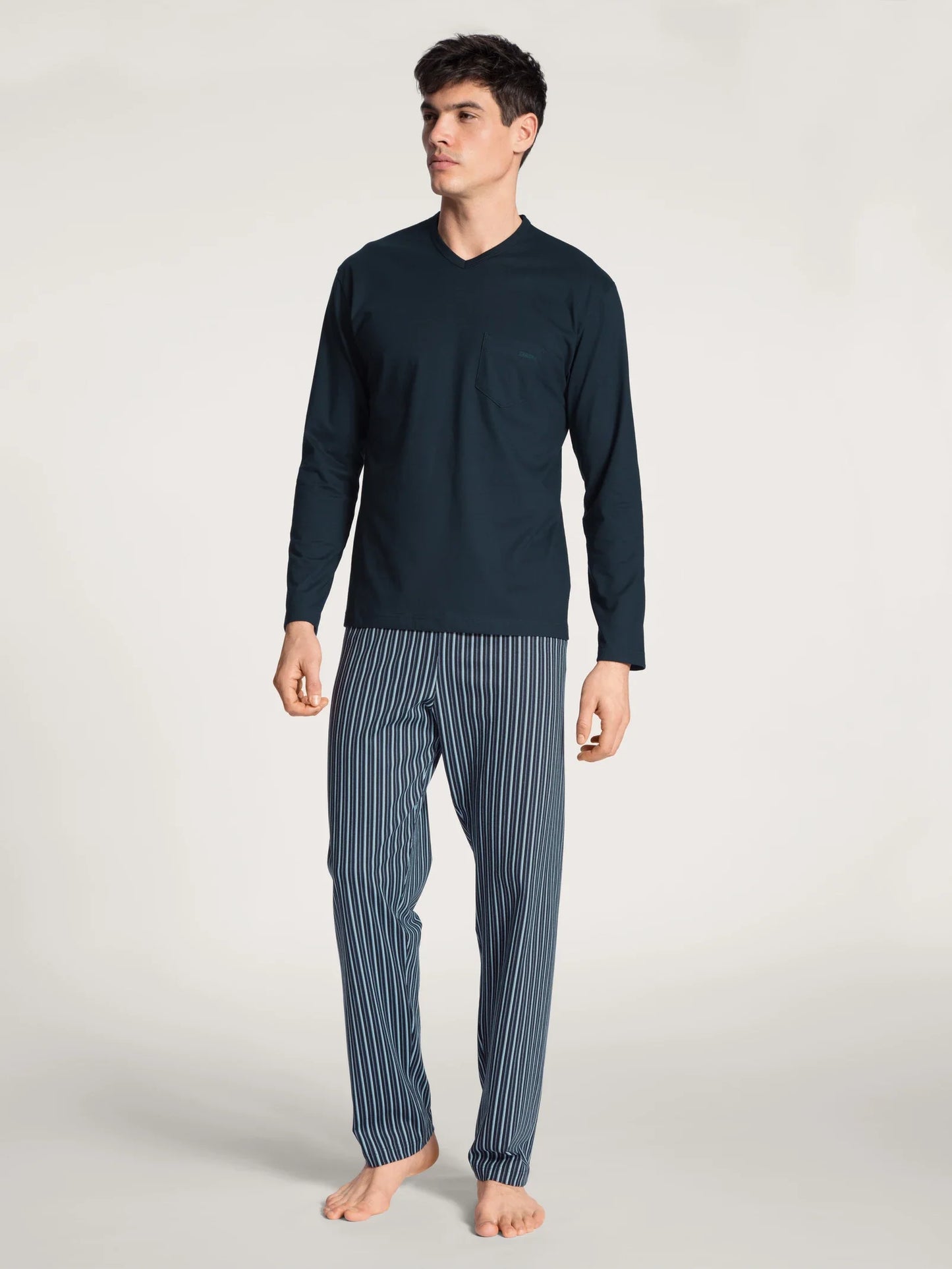 Calida Nightwear Basic Relax Imprint Pyjama Comfort Fit