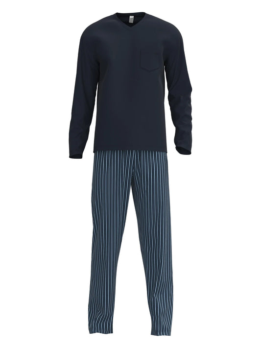 Calida Nightwear Basic Relax Imprint Pyjama Comfort Fit